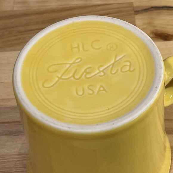 Fiesta Happy Scarecrow Coffee Mug Cup HLC USA Yellow Sunflower - Picture 5 of 6
